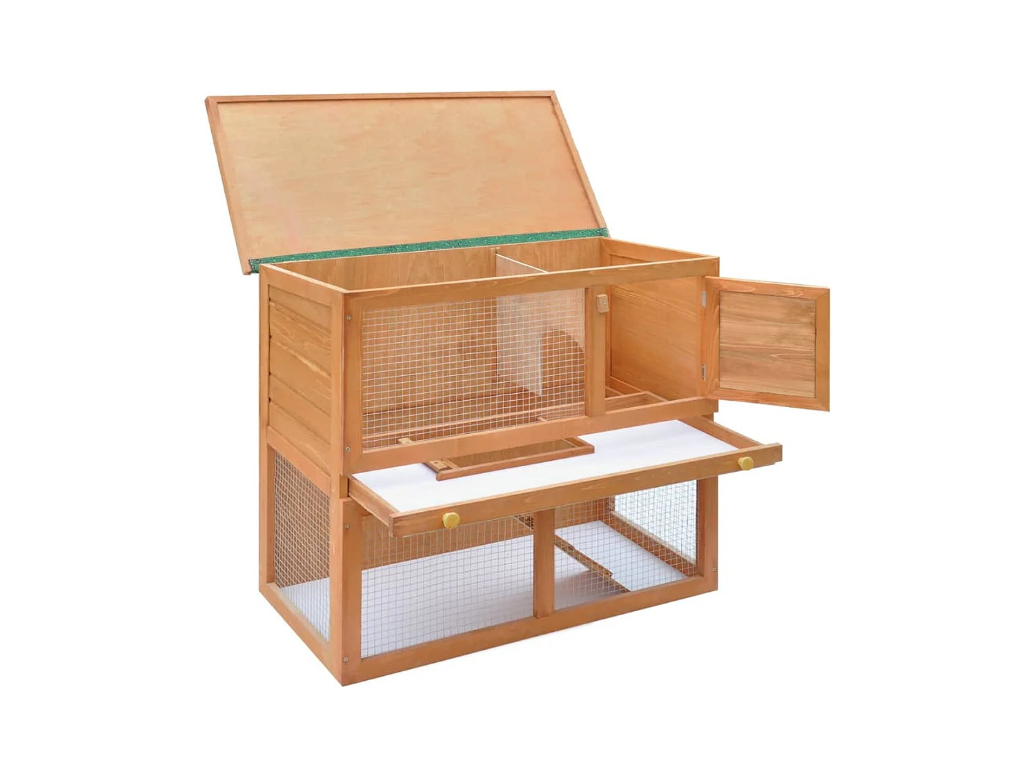 Casa de animales pequeños jaula conejera 1 puerta madera ES370008