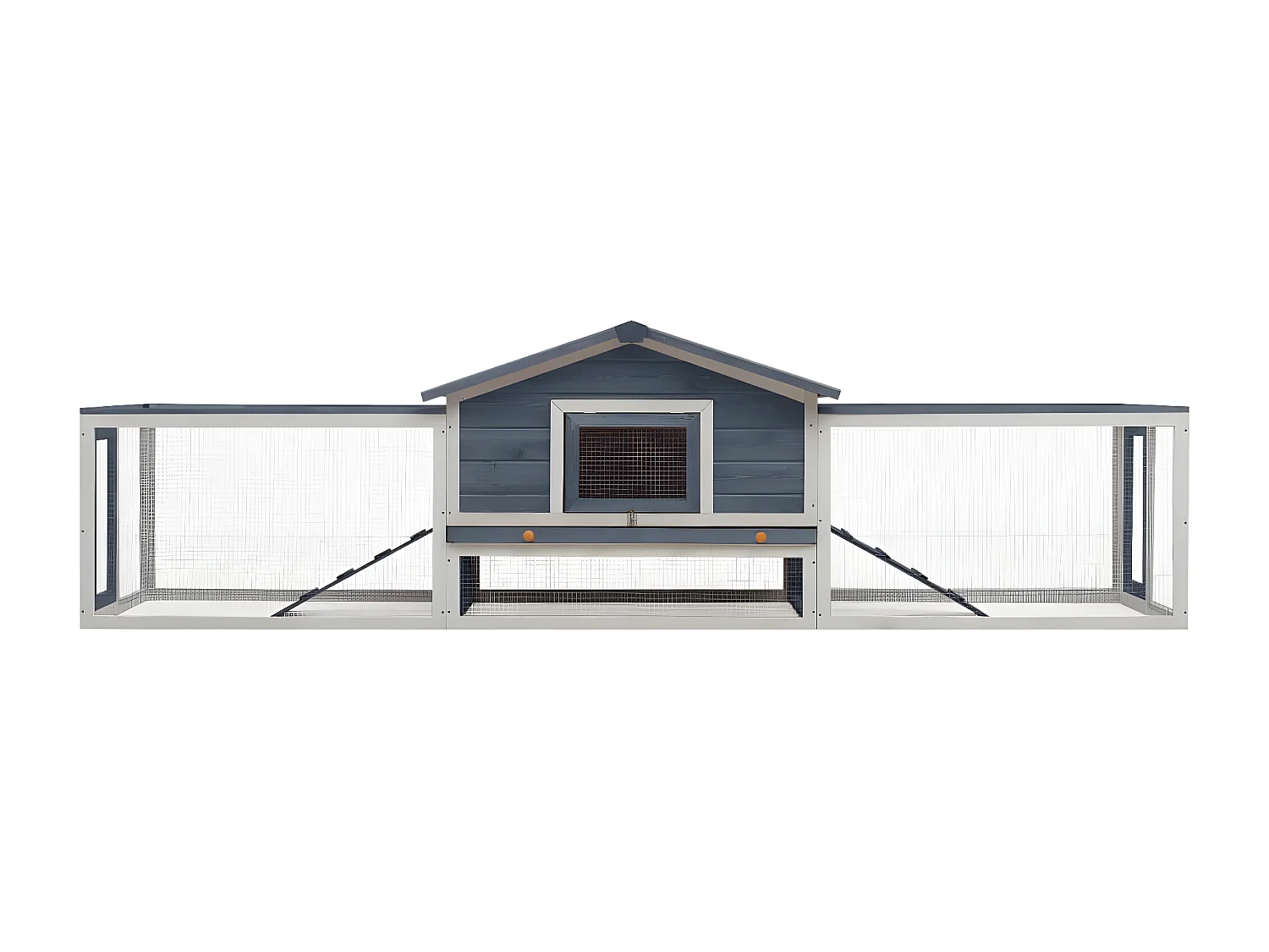 Coelheira 310x70x87 cm pinho e abeto maciços cinzento PT857835