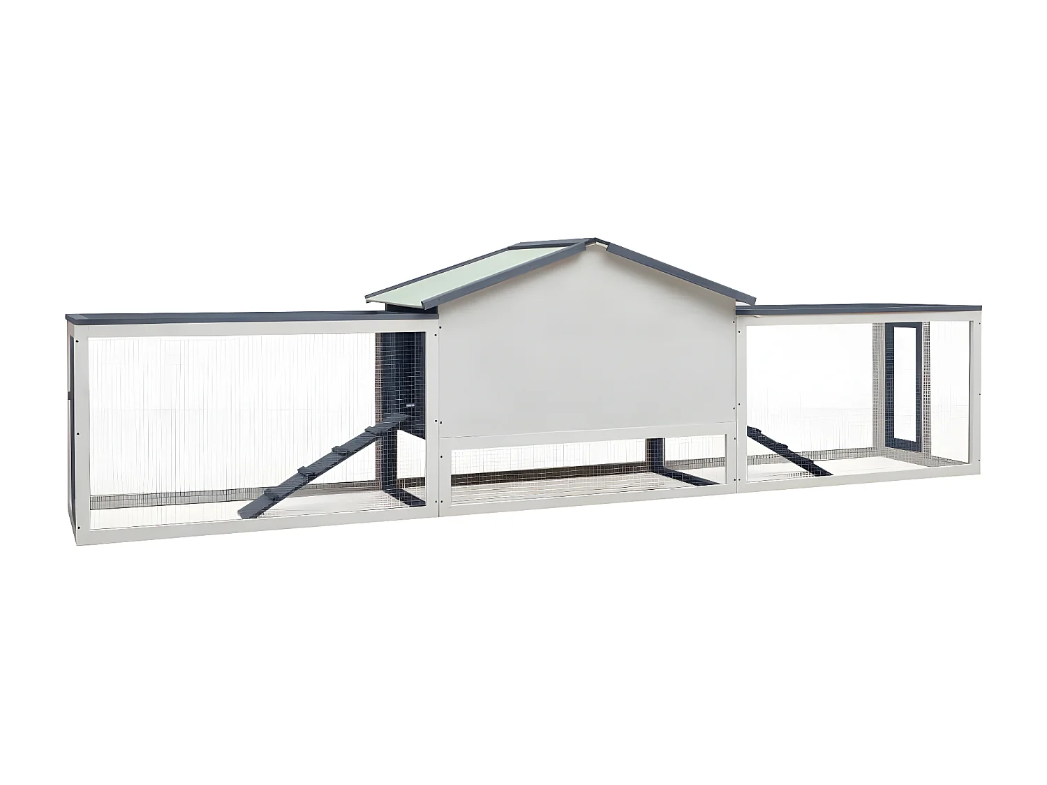 Coelheira 310x70x87 cm pinho e abeto maciços cinzento PT857835