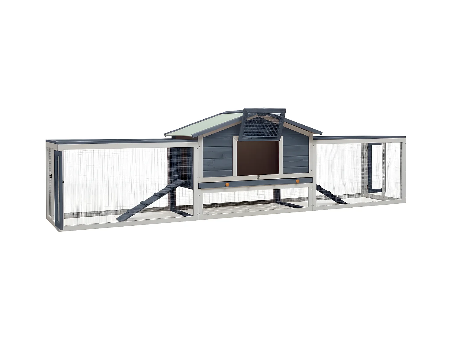 Clapier Gris 310x70x87 cm Pin massif et sapin RG3Q63832