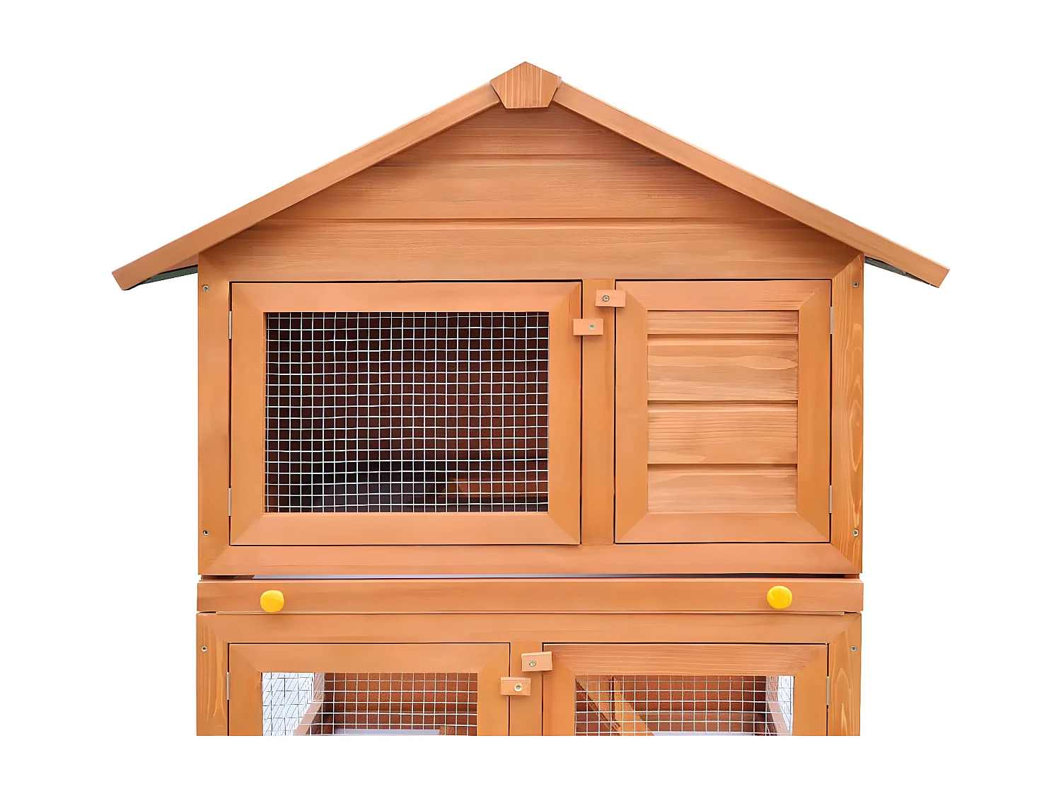 Casa de animales pequeños jaula conejera 3 niveles madera ES923701