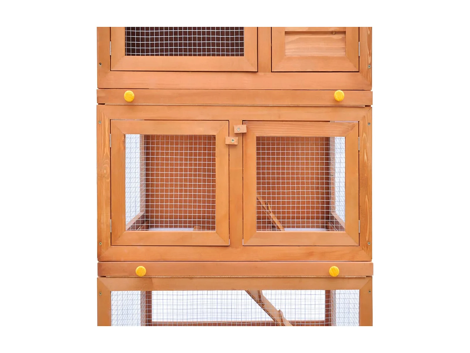 Casa de animales pequeños jaula conejera 3 niveles madera ES923701