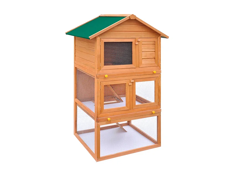 Coelheira para animais pequenos 3 andares madeira PT954407