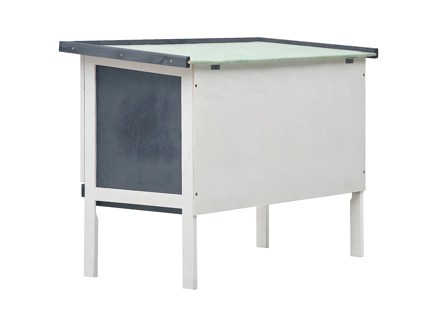 Jaula conejera de 1 piso madera gris ES567450