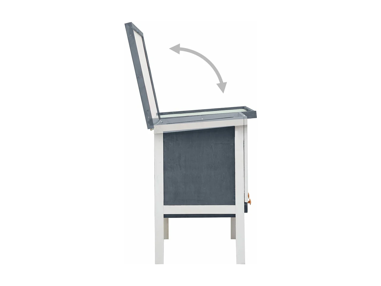 Jaula conejera de 1 piso madera gris ES567450