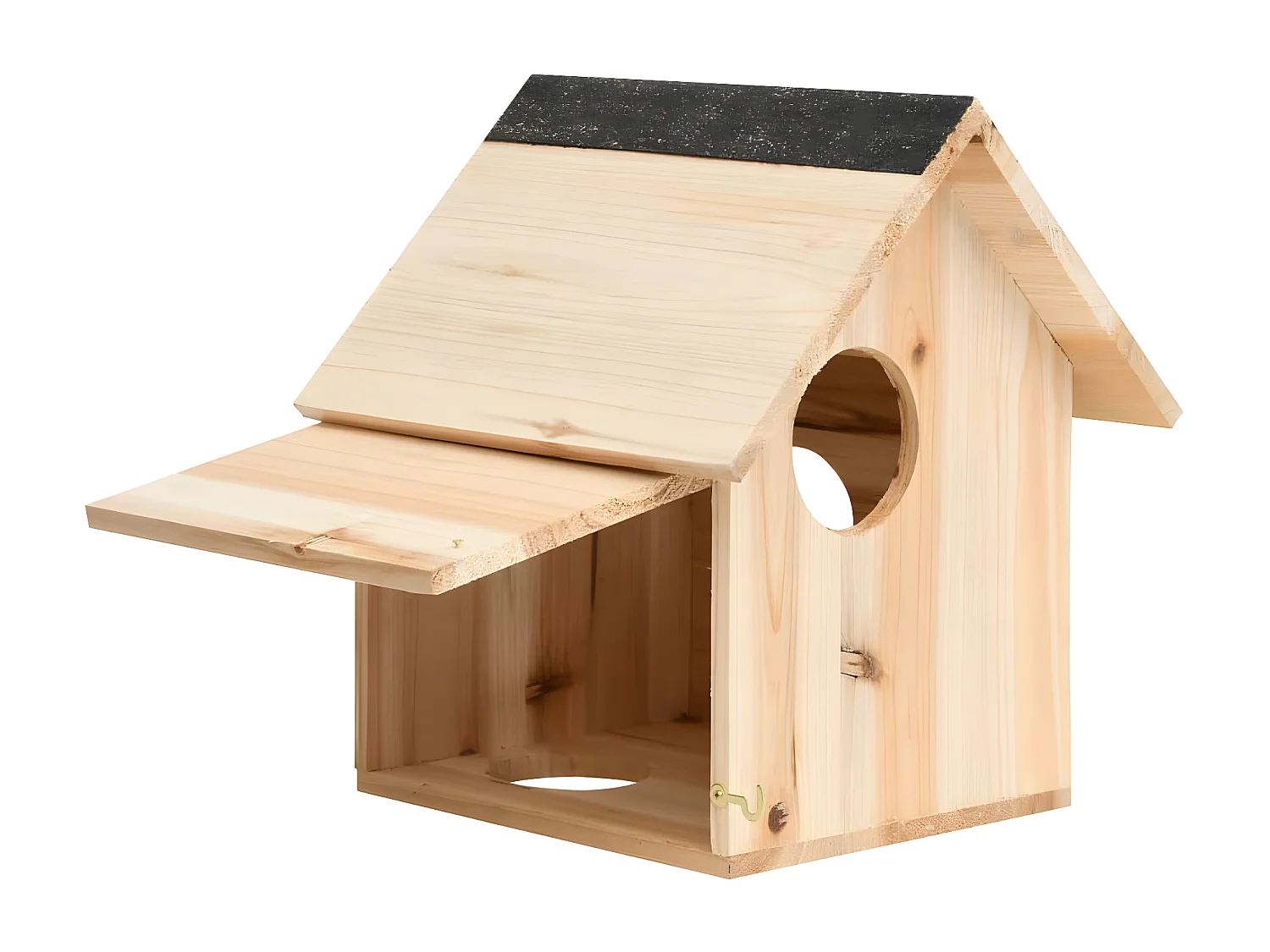 Casa para esquilos 26x25x29 cm madeira de abeto maciça PT994680