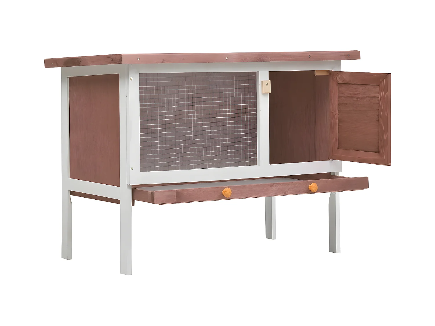 Clapier d'extérieur 1 niveau Marron Bois RG3Q36248
