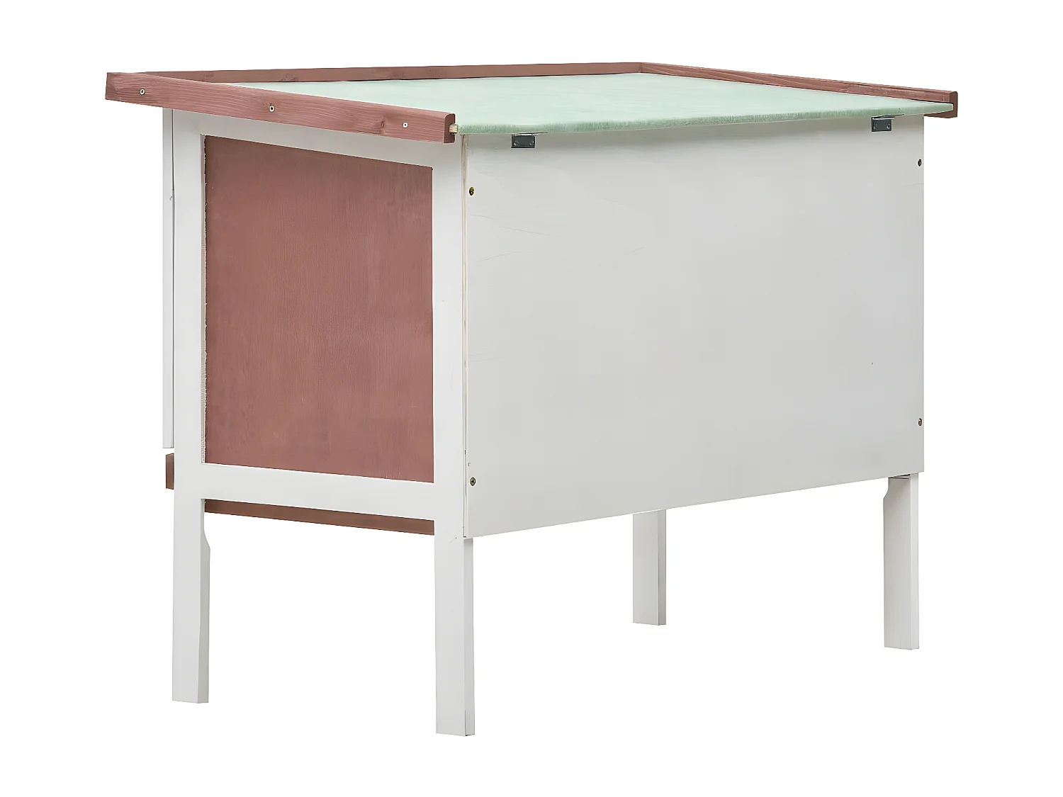 Jaula conejera de 1 piso madera marrón ES467689