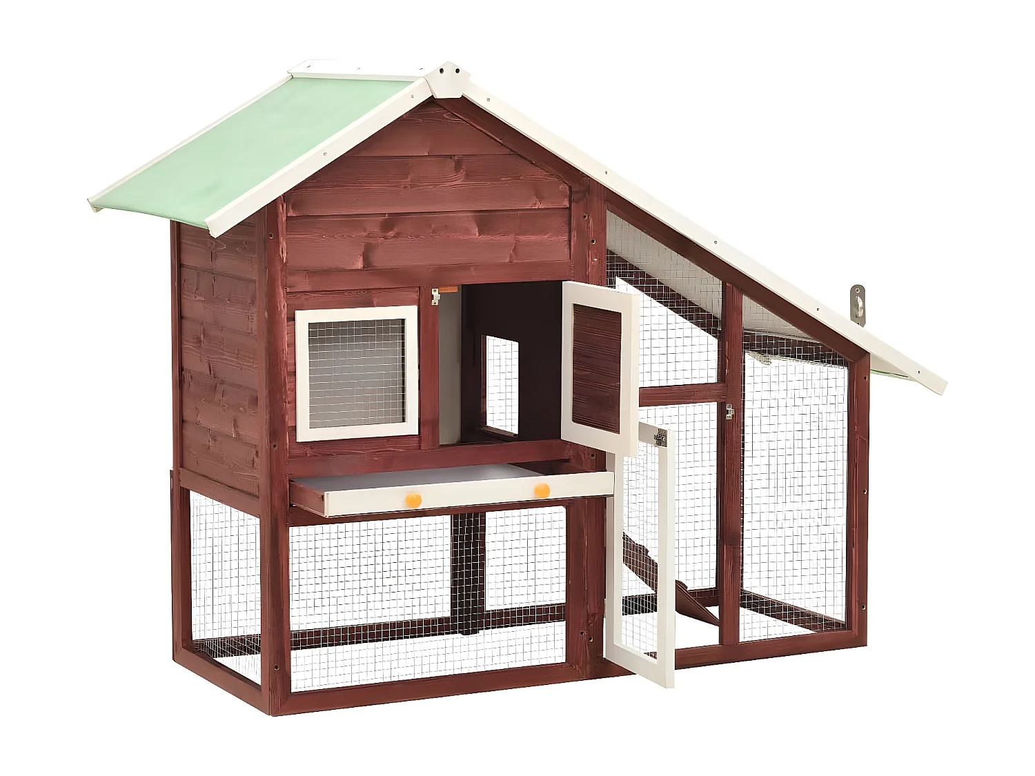 Coelheira 140x63x120 cm madeira abeto maciça moca e branco PT552192