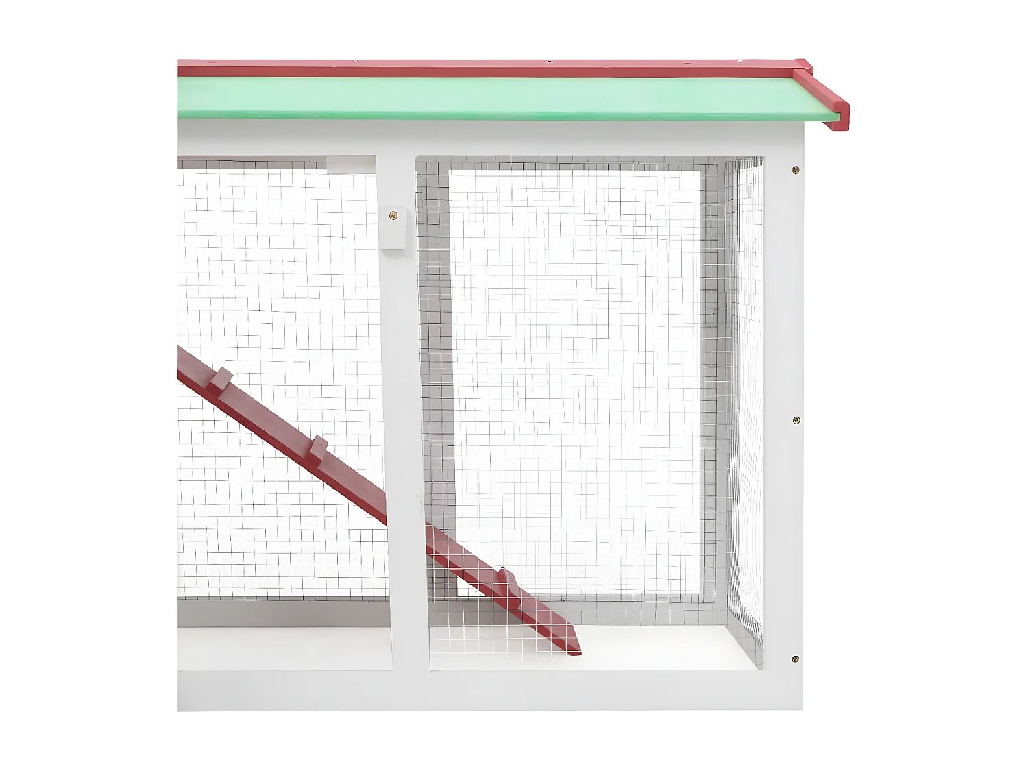 Coelheira exterior grande 145x45x84cm madeira vermelho e branco PT442465