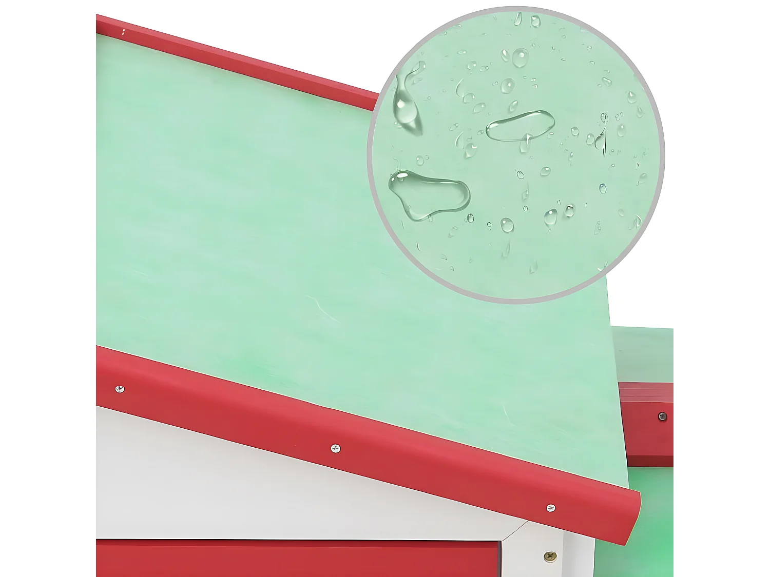 Coelheira exterior grande 145x45x84cm madeira vermelho e branco PT442465