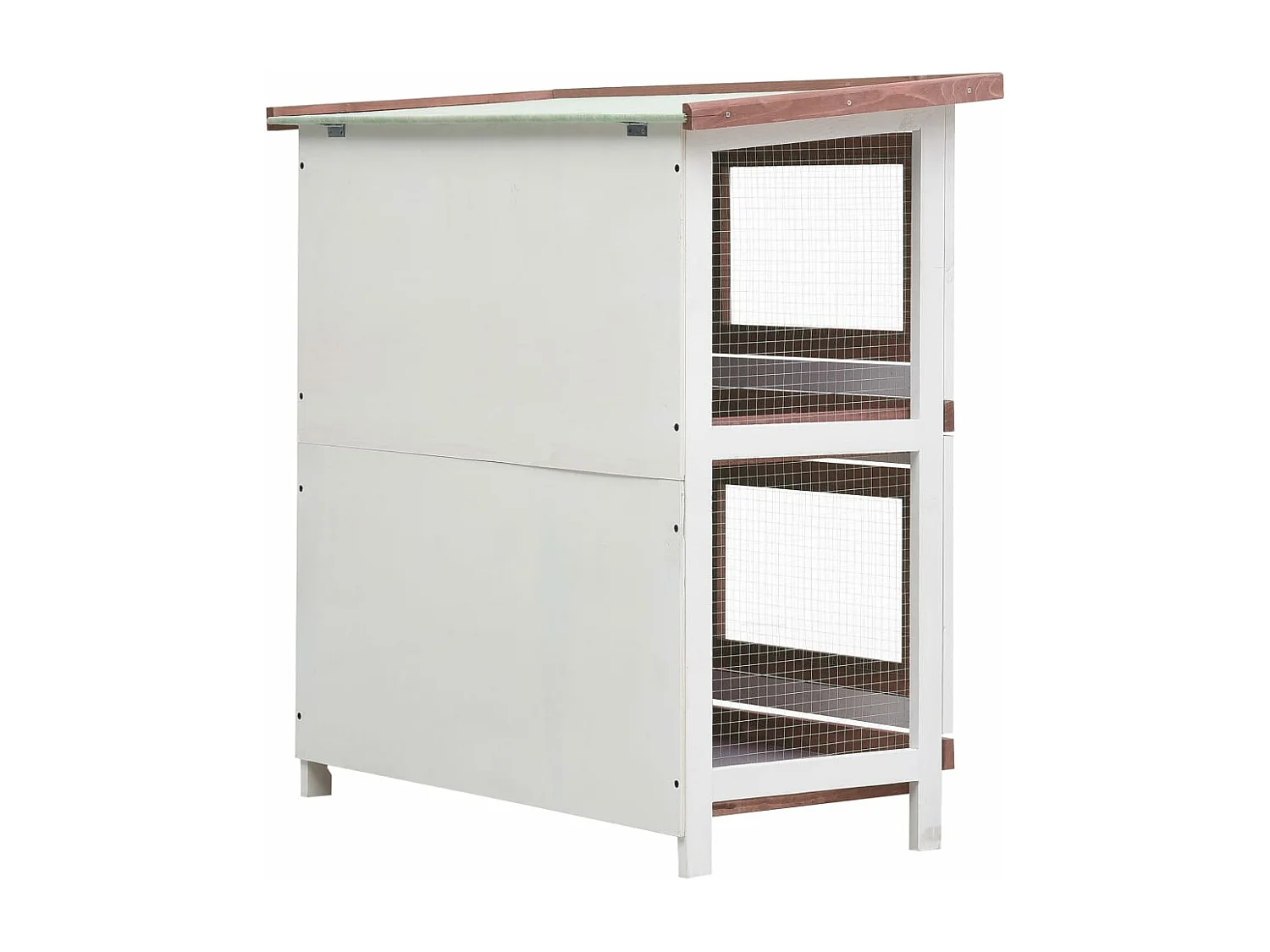 Clapier d'extérieur 4 portes Marron Bois RG3Q38212