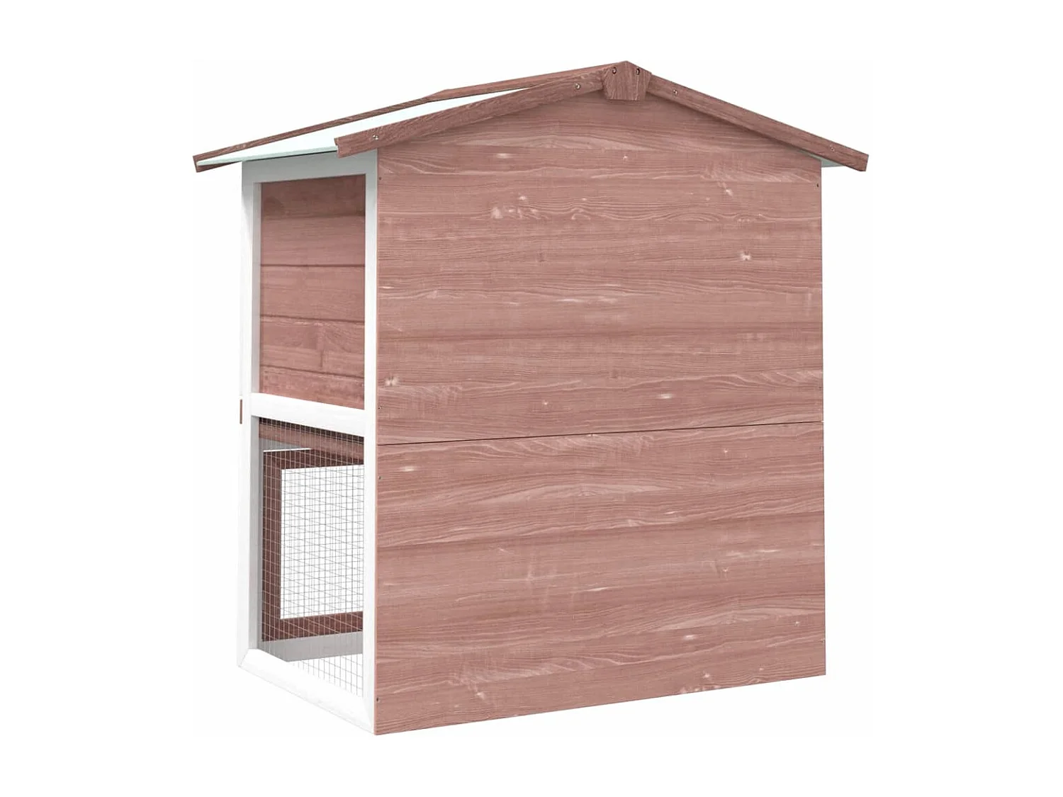 Jaula conejera con 3 puertas madera marrón ES951278