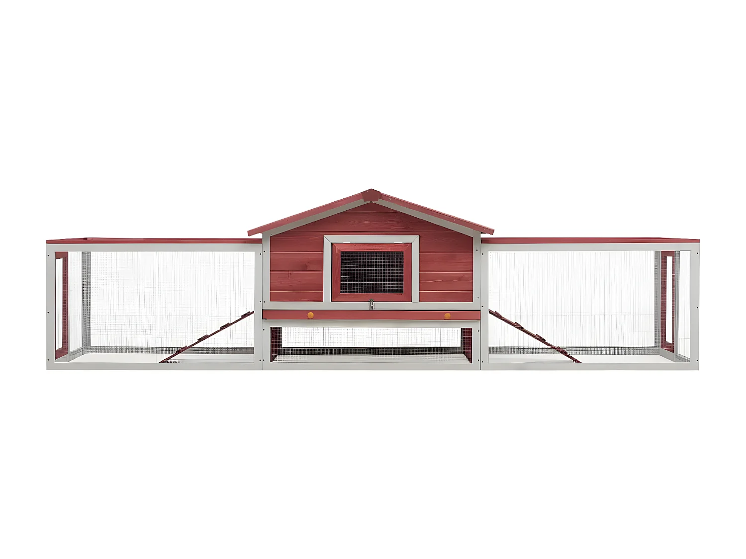 Coelheira 310x70x87 cm pinho e abeto maciços vermelho PT467427