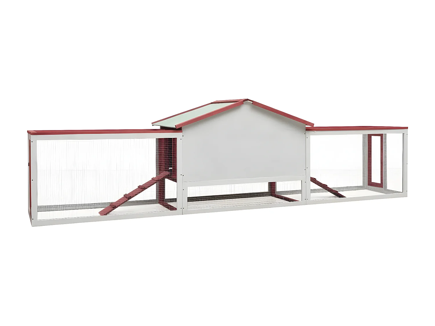 Coelheira 310x70x87 cm pinho e abeto maciços vermelho PT467427