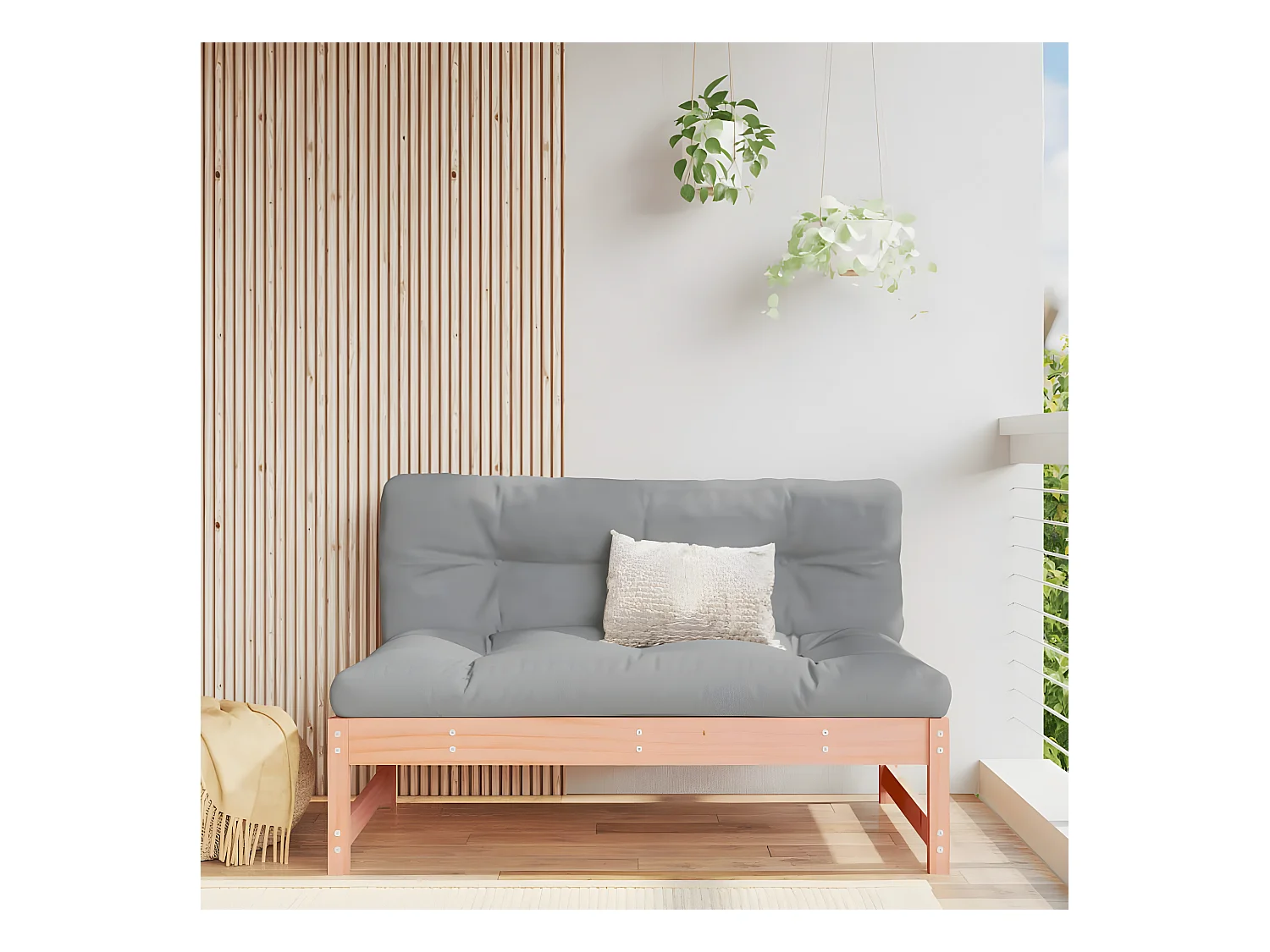 Canapé central de jardin 120x80 cm bois massif douglas PWRS93771