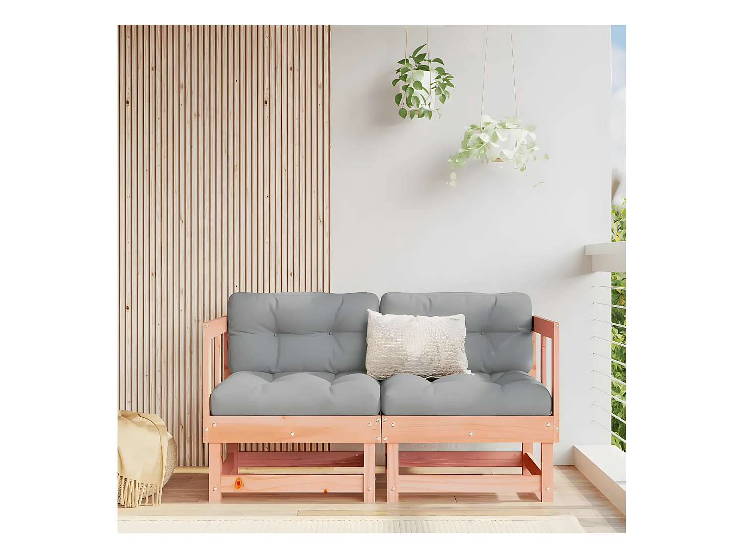Canapés d'angle avec coussins 2 pcs bois massif douglas PWRS52647