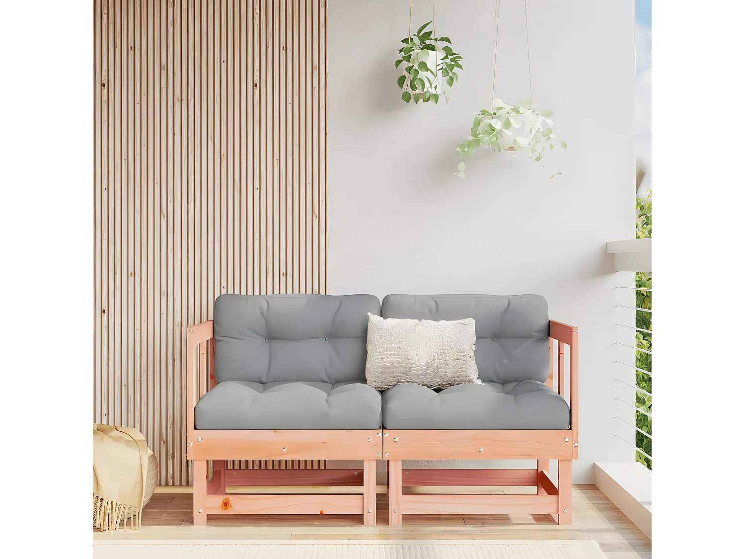 Canapés d'angle avec coussins 2 pcs bois massif douglas PWRS52647