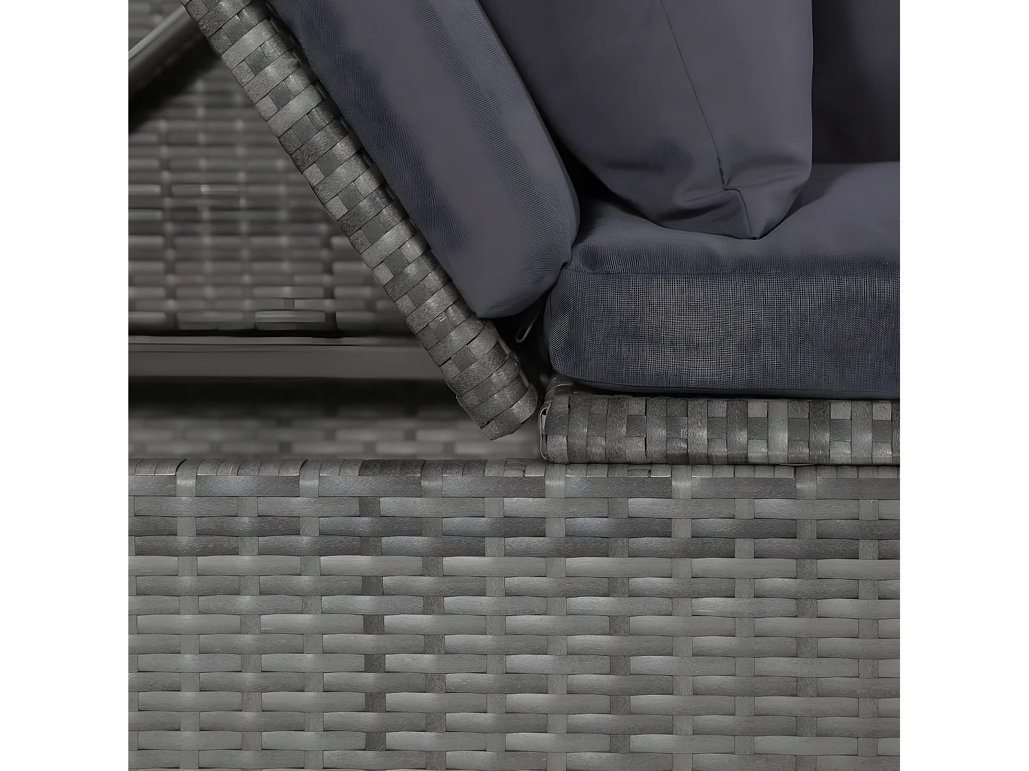 Canapé de jardin Gris 200x60 cm Résine tressée PEWV25643