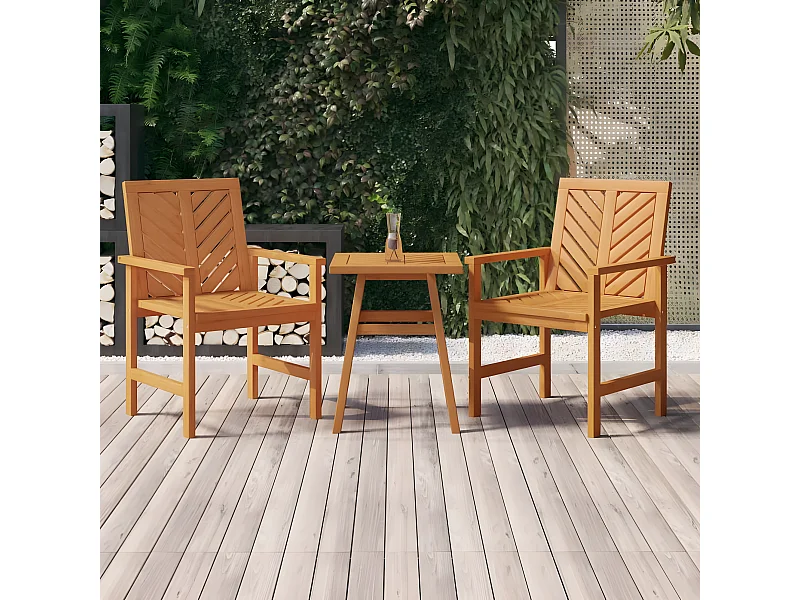 Table basse de jardin 45x45x60 cm bois massif d'acacia GHR87439