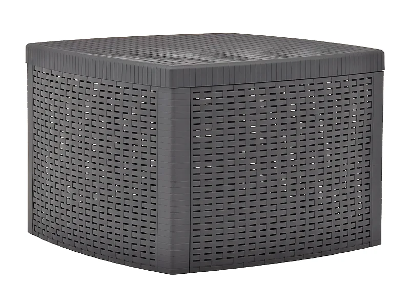 Bijzettafel 54x54x36,5 cm kunststof mokka NL415760