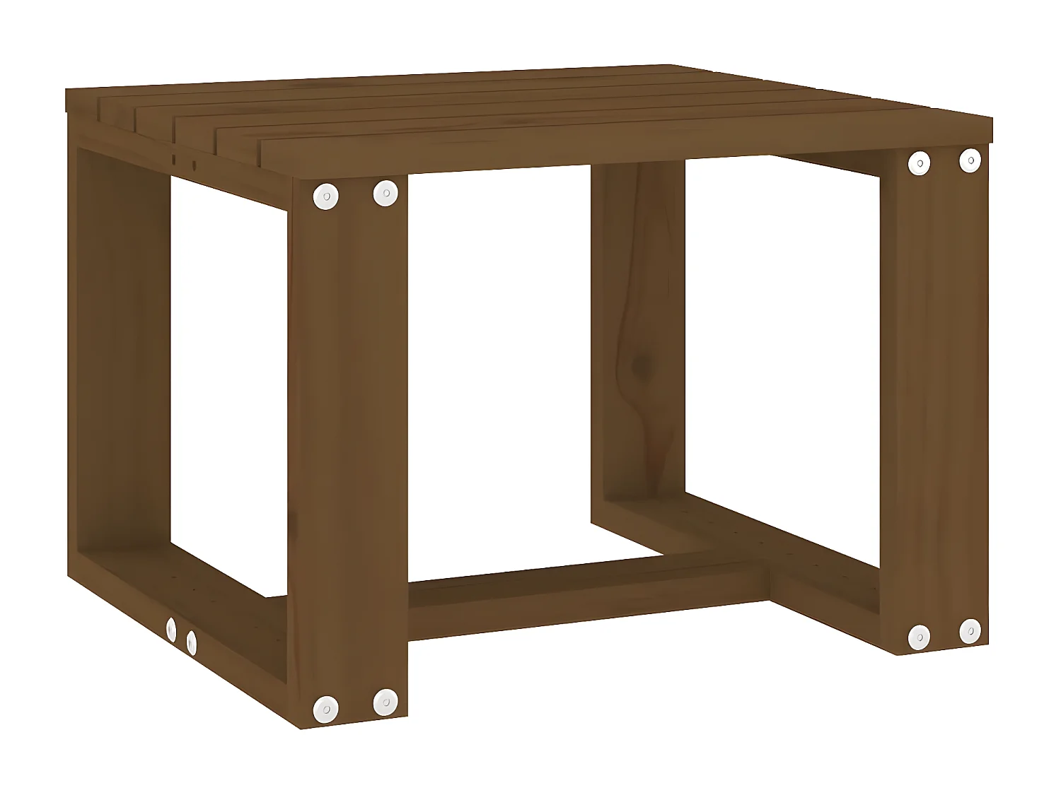 Table basse de jardin jardin marron miel 40x38x28,5cm bois massif pin GHR24304