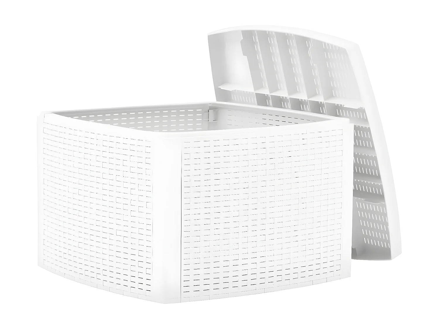 Table basse de jardin Blanc 54x54x36,5 cm Plastique GHR72570