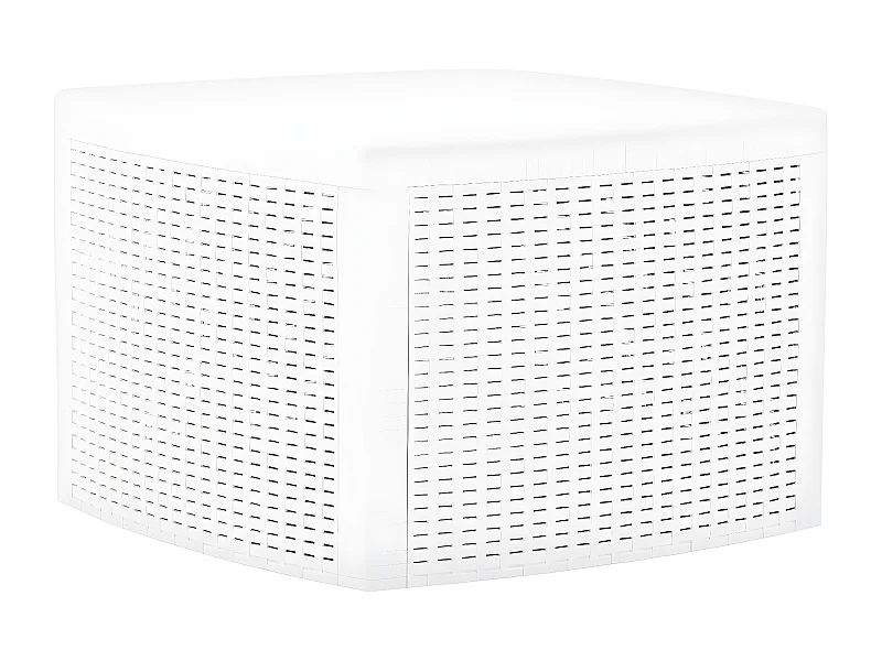 Bijzettafel 54x54x36,5 cm kunststof wit NL628368