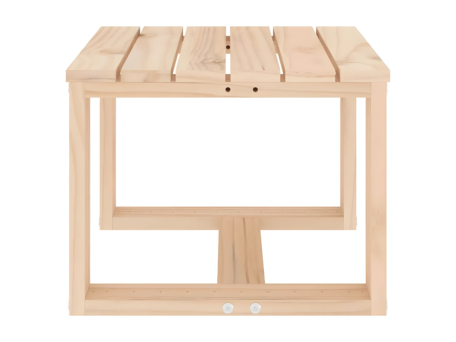 Mesa auxiliar de jardín madera maciza de pino 40x38x28,5 cm ES436950