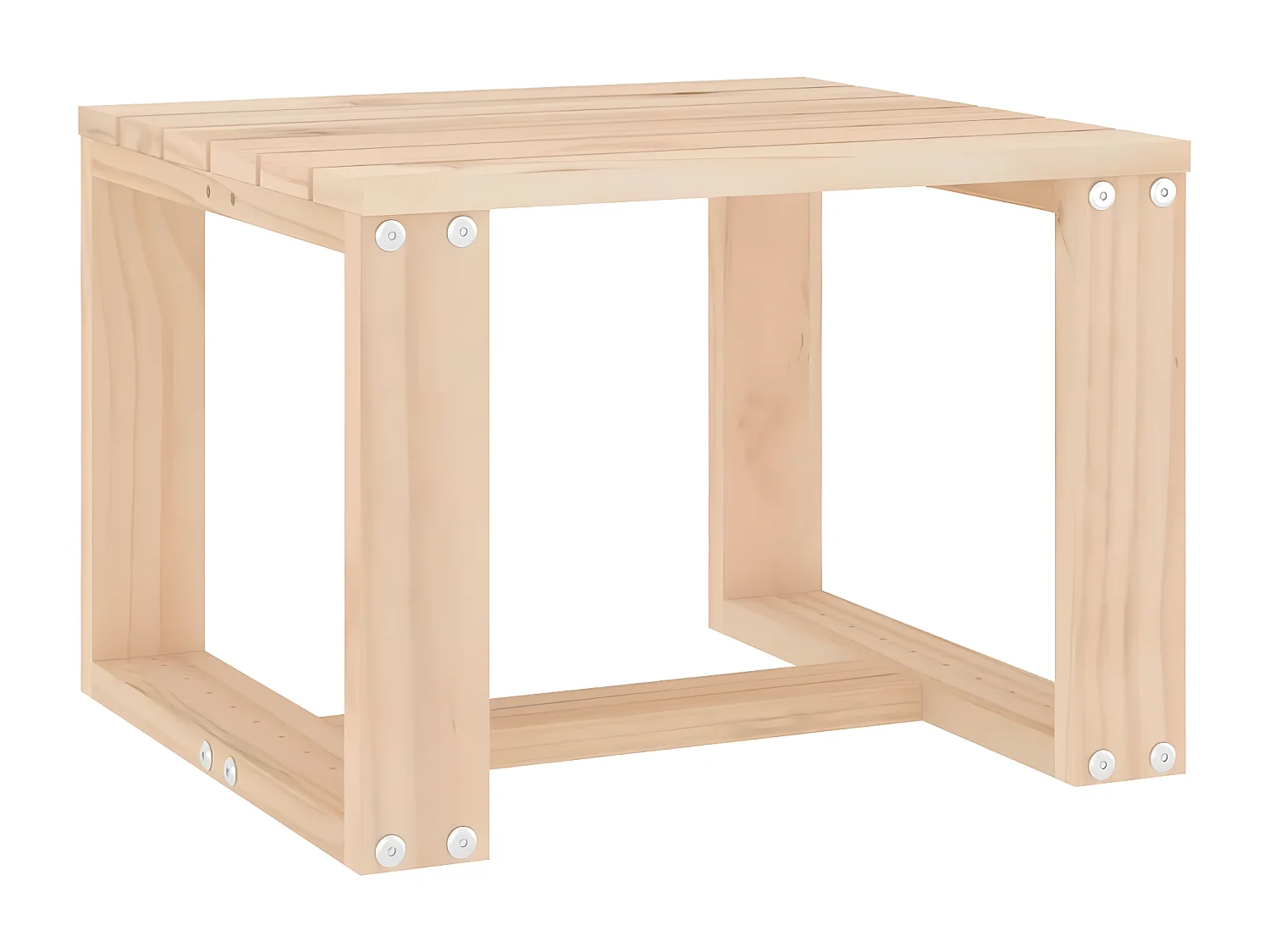 Mesa auxiliar de jardín madera maciza de pino 40x38x28,5 cm ES436950