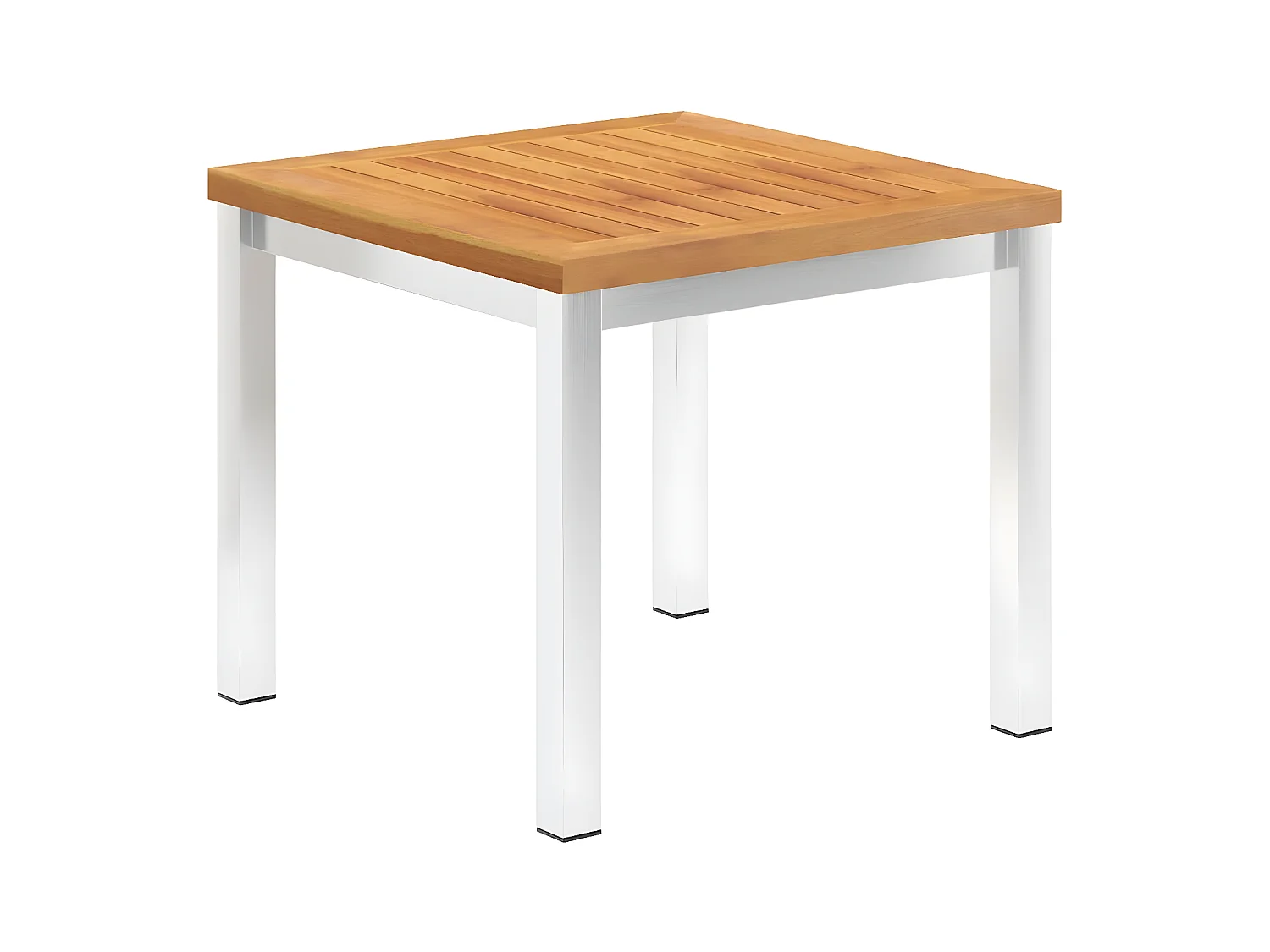 Table basse de jardin 45x45x38 cm Bois d'acacia et inox GHR49662