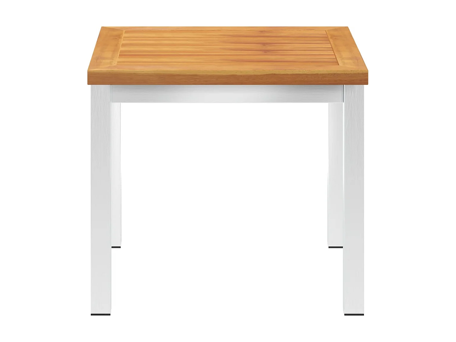 Tuinbijzettafel 45x45x38 cm massief acaciahout roestvrij staal NL161274