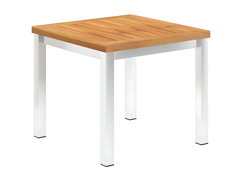 Table basse de jardin 45x45x38 cm Bois d'acacia et inox GHR49662