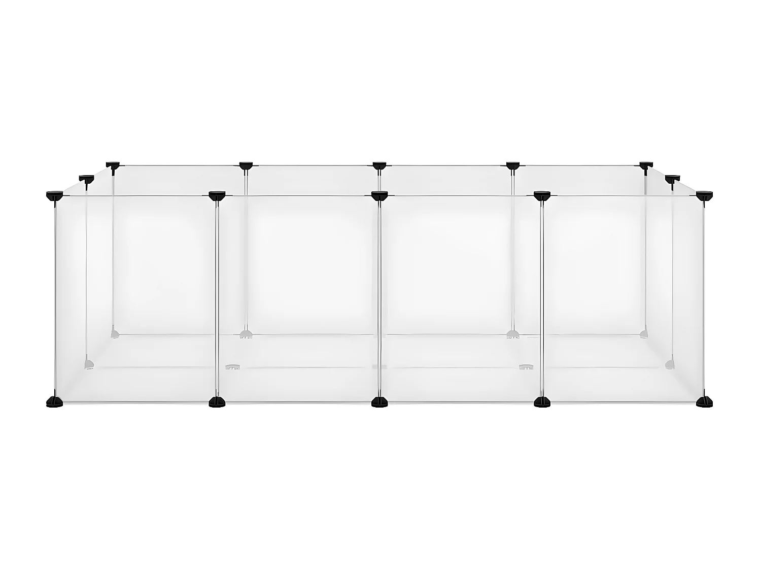 Gaiola p/ animais pequenos 144x74x46,5cm PP e aço transparente PT982857