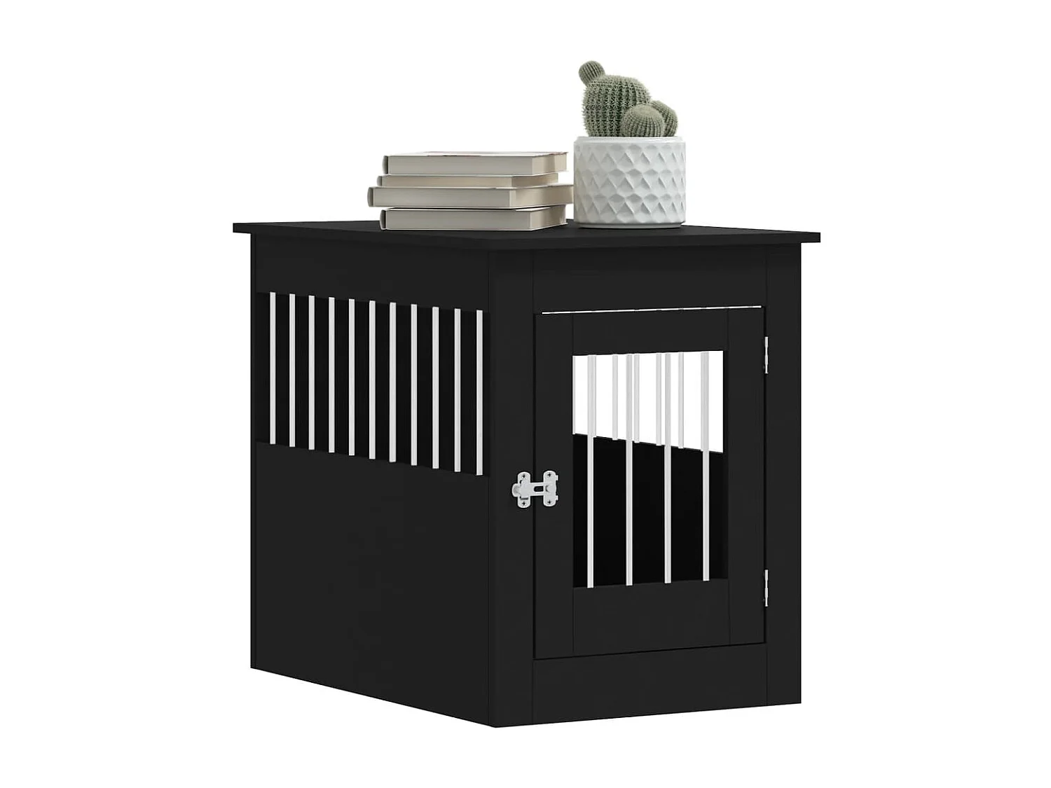 Meuble de cage pour chiens noir 55x80x68 cm bois d'ingénierie RG3Q71914