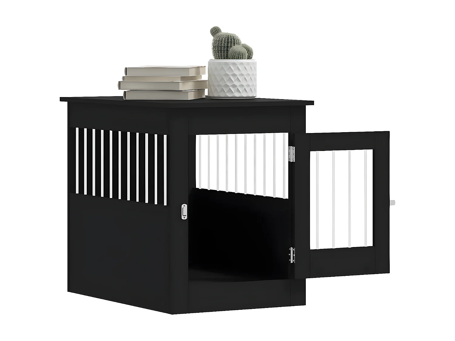 Meuble de cage pour chiens noir 55x80x68 cm bois d'ingénierie RG3Q71914