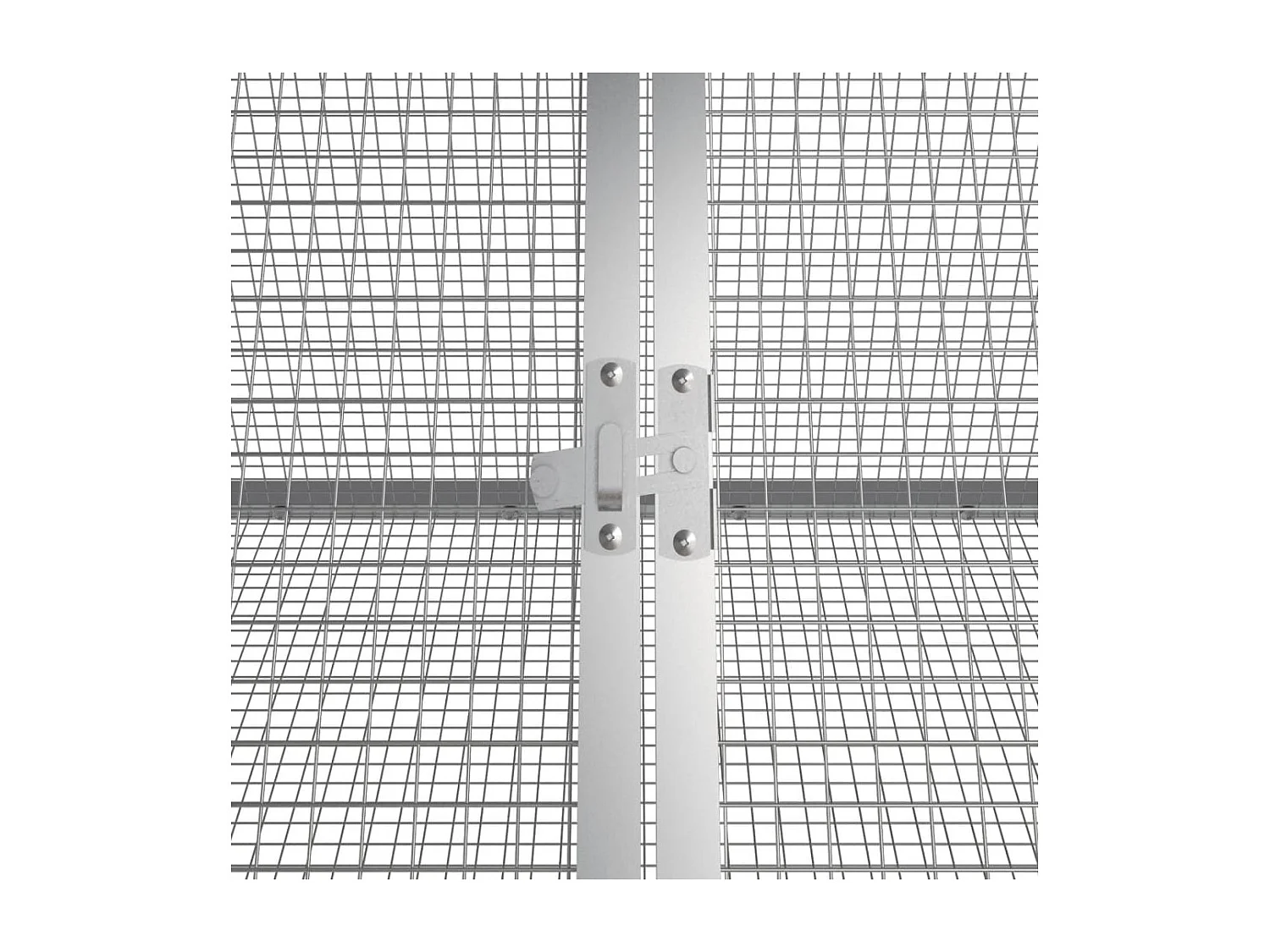Gaiola p/ coelhos 403,5x80,5x71 cm aço galvanizado cinzento PT875199