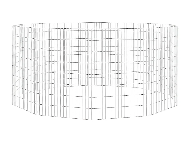 Recinto exterior p/ animais 10 painéis 54x80cm ferro galvaniz. PT603571