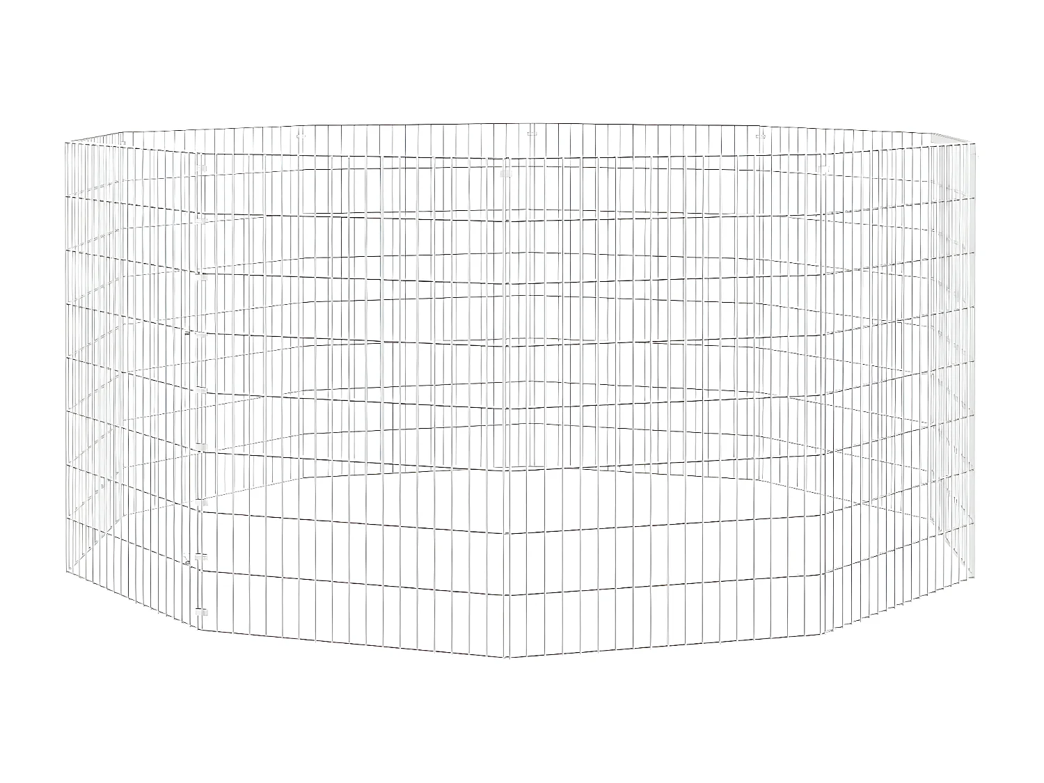 Recinto exterior p/ animais 10 painéis 54x80cm ferro galvaniz. PT603571