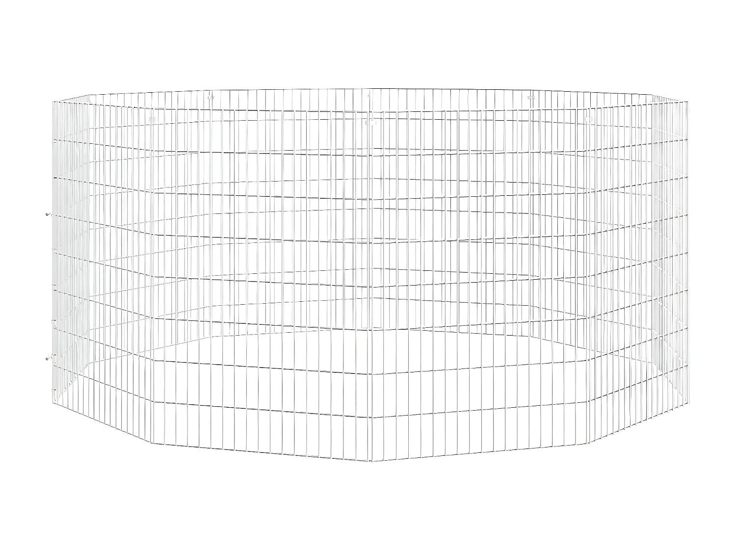 Cage à lapin 10 panneaux 54x80 cm Fer galvanisé RG3Q33764