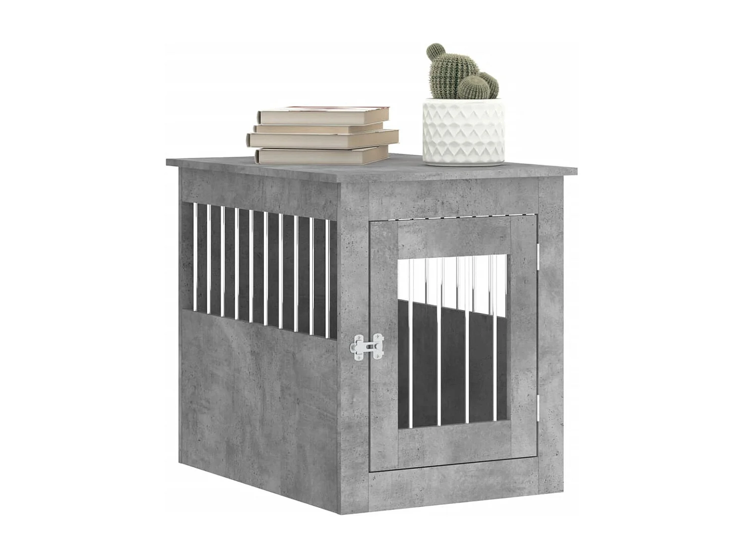 Meuble de cage pour chiens gris béton 55x75x65 cm RG3Q92308
