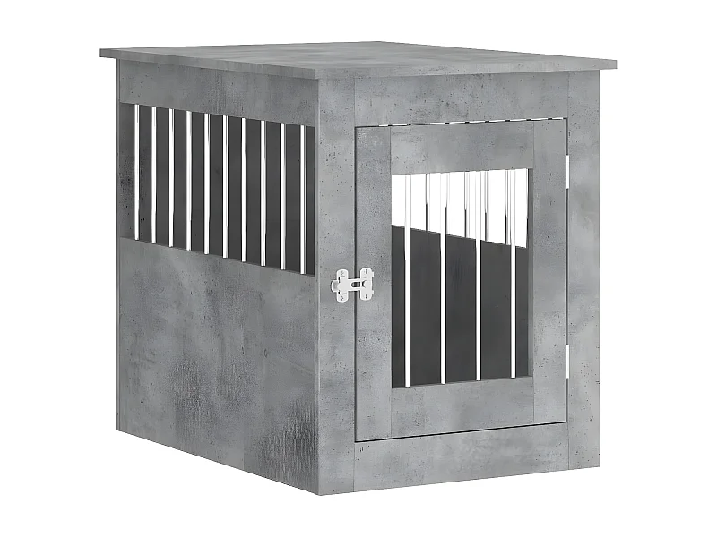 Meuble de cage pour chiens gris béton 55x75x65 cm RG3Q92308