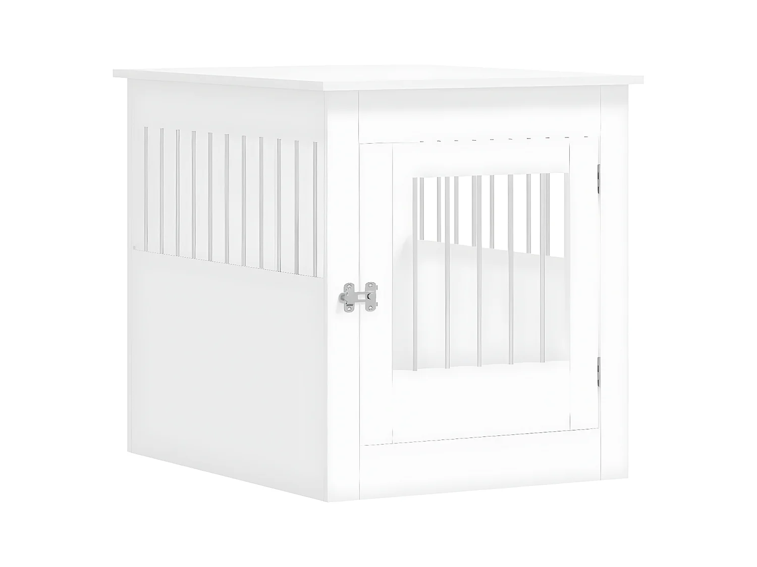 Meuble de cage pour chiens blanc 64,5x80x71cm bois d'ingénierie RG3Q56012