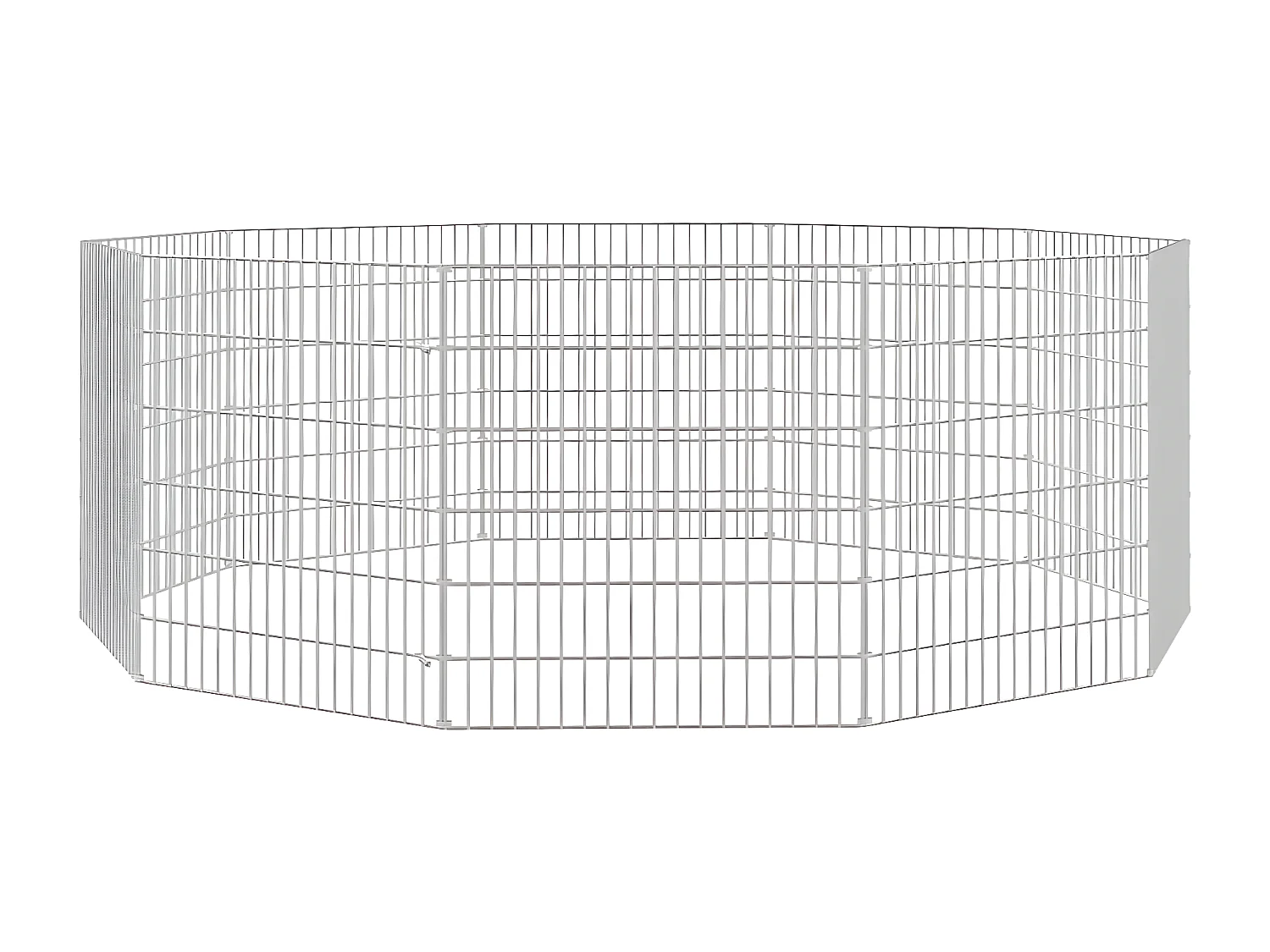 Recinto exterior p/ animais 10 painéis 54x60cm ferro galvaniz. PT563585