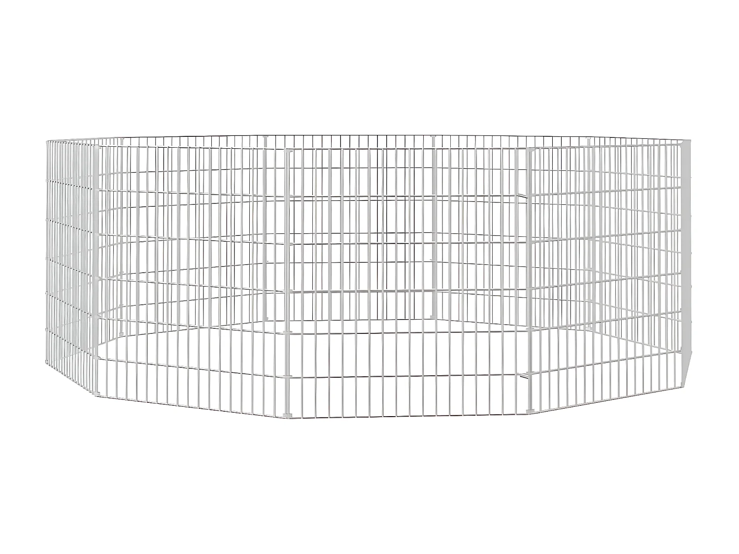 Recinto exterior p/ animais 10 painéis 54x60cm ferro galvaniz. PT563585