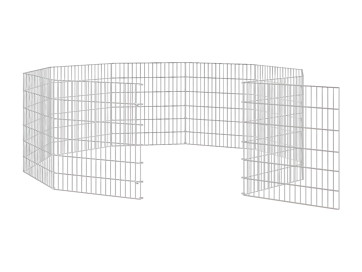 Recinto exterior p/ animais 10 painéis 54x60cm ferro galvaniz. PT563585