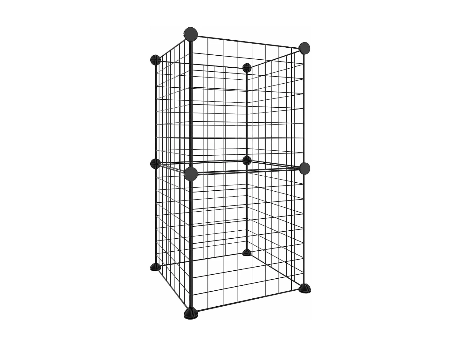 Cage animaux de compagnie à 8 panneaux Noir 35x35 cm Acier RG3Q22838