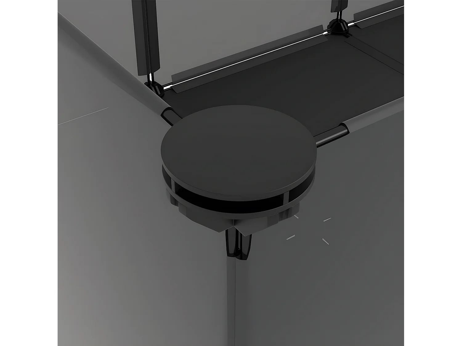 Gaiola para animais pequenos 144x74x46,5 cm PP e aço preto PT150708