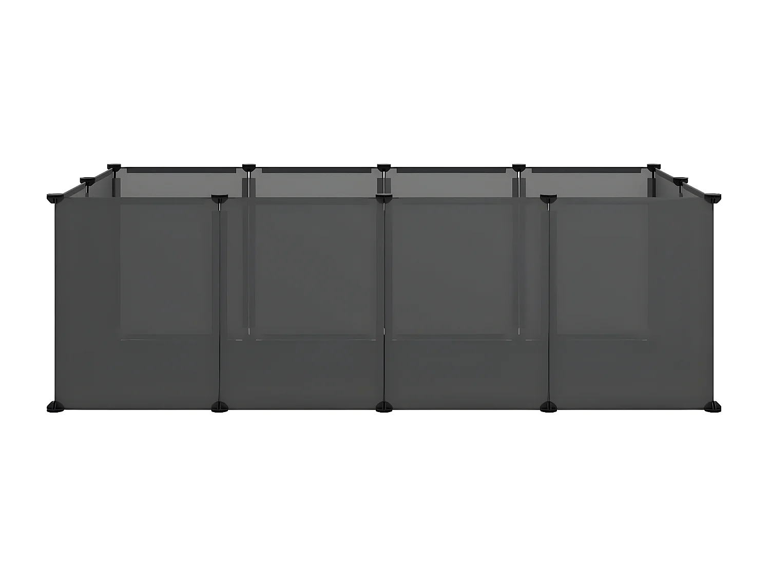 Cage pour petits animaux Noir 144x74x46,5 cm PP et Acier RG3Q47439