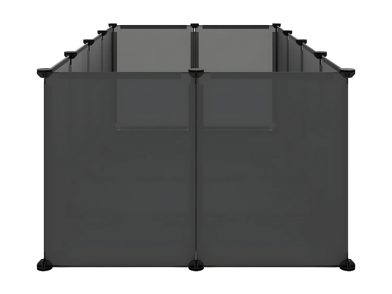 Cage pour petits animaux Noir 144x74x46,5 cm PP et Acier RG3Q47439